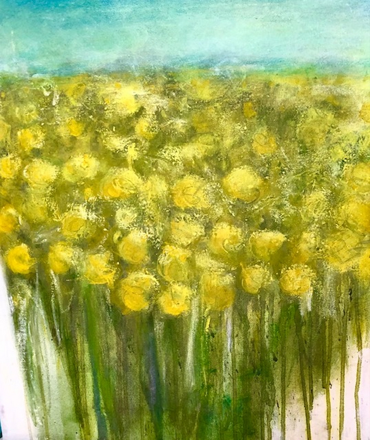 Flores Amarillo 50x50cm